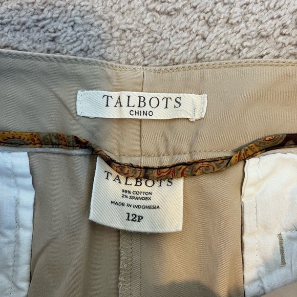 Talbots Women’s Beige Chino Pants Size 12P - Picture 12 of 12